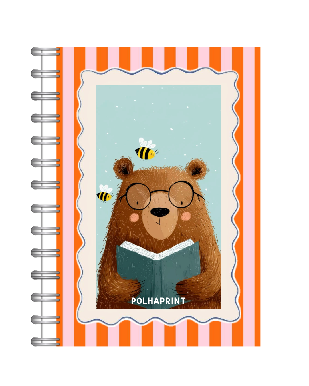 Cuaderno a5 osito leyendo